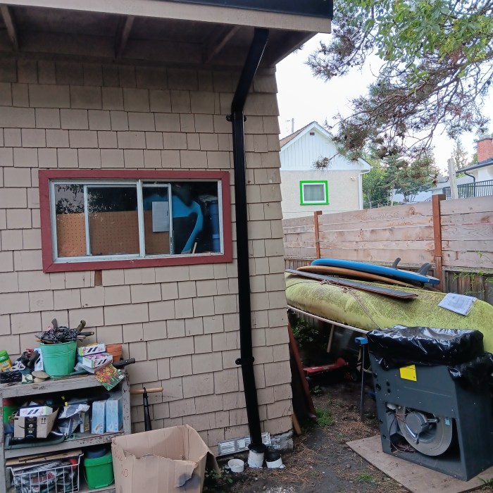 Downpipe on Residential Property in Victoria, BC