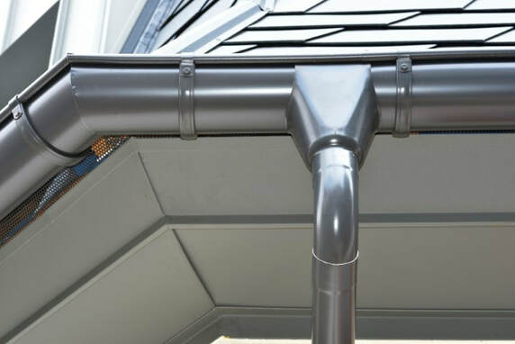 Aluminum Half-Round Gutter and Aluminum Downpipe European Half-Round Gutters in Victoria, BC